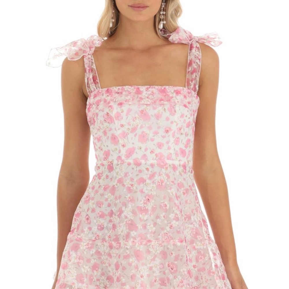 Lucy in the Sky Pink and White Dress